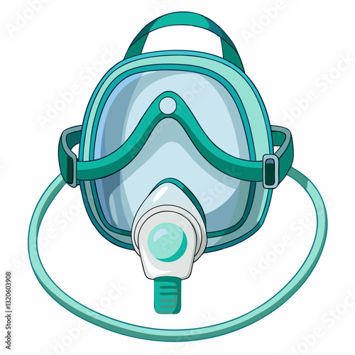 transparent oxygen mask with adjustable straps
