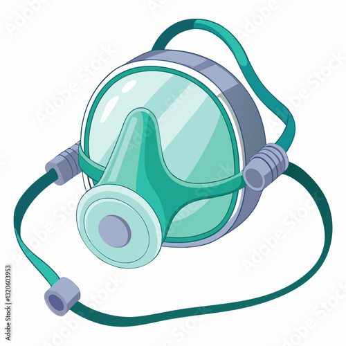 transparent oxygen mask with adjustable straps