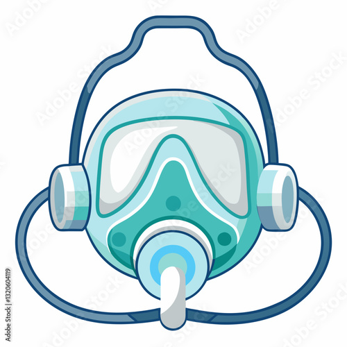 transparent oxygen mask with adjustable straps