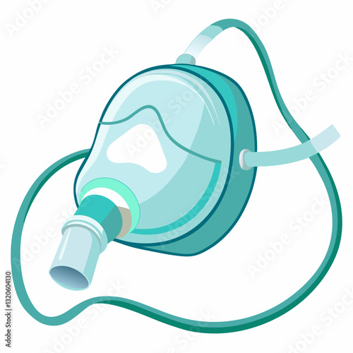 transparent oxygen mask with adjustable straps