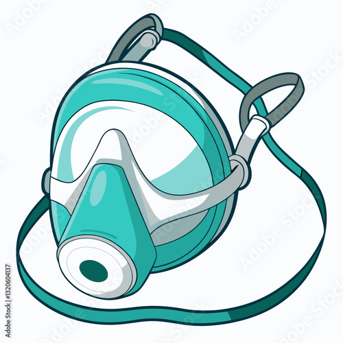 transparent oxygen mask with adjustable straps
