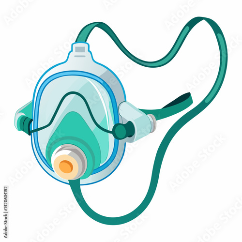 transparent oxygen mask with adjustable straps