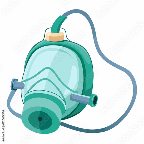 transparent oxygen mask with adjustable straps