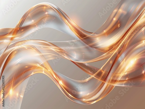 Transparent smooth wave, curve on abstract background