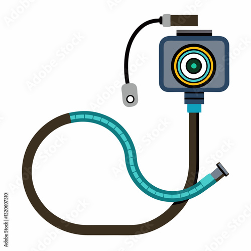 endoscope camera with a flexible insertion tube 