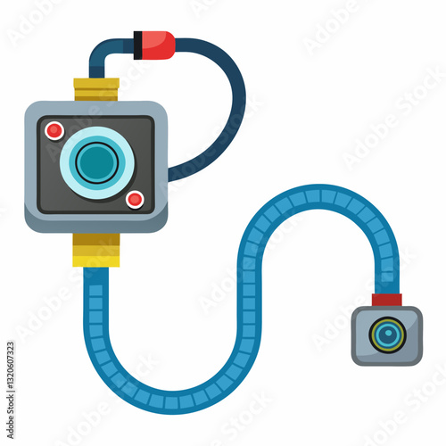 endoscope camera with a flexible insertion tube 