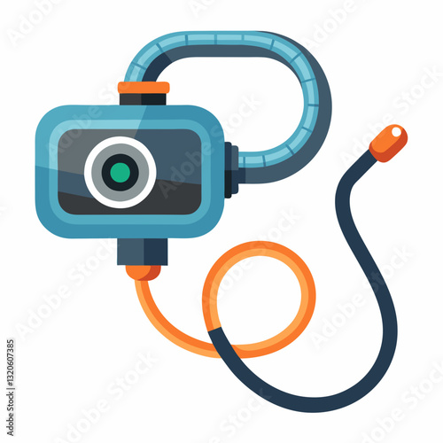 endoscope camera with a flexible insertion tube 