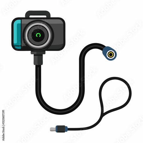 endoscope camera with a flexible insertion tube 