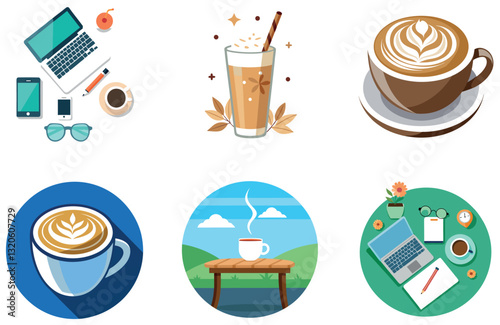 Bright. airy apartment living room Bundle Coffee Collection Stickers