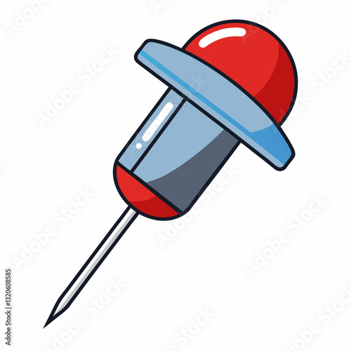 hypodermic needle wearing a cap