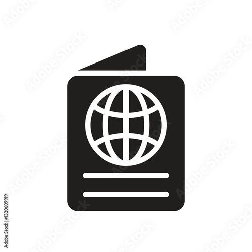 passport icon black