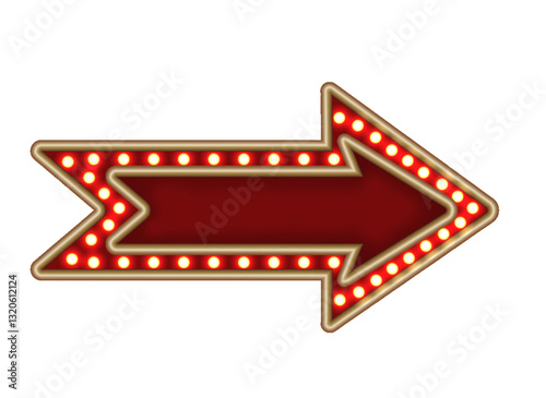 Shiny glowing horizontal retro light box vintage  casino frame vector