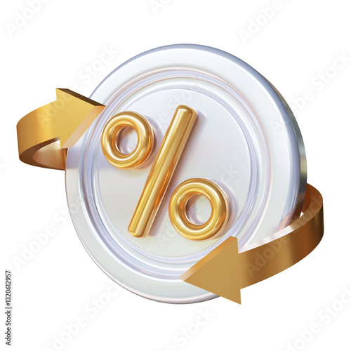 Cashback concept, get rewards, Earn Point and refund from online shopping, Loyalty program, coins with arrows, digital payment with money back. 3D rendering