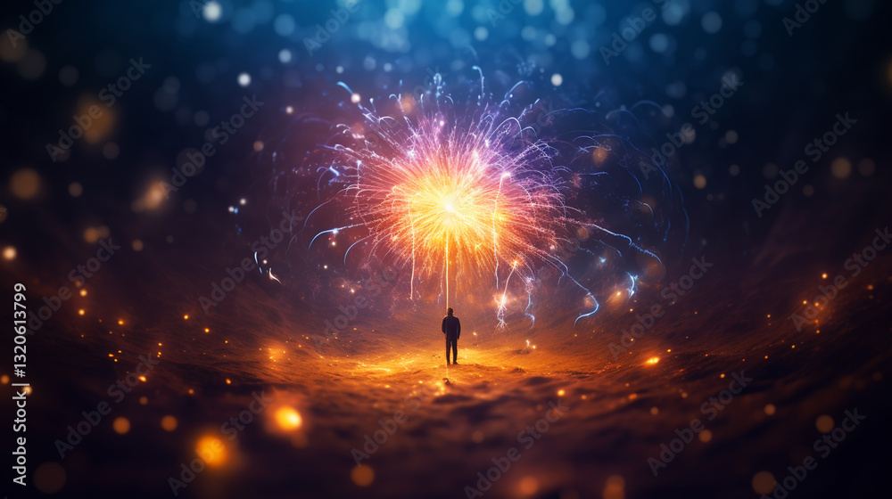 Obraz premium holiday background with a sparkler