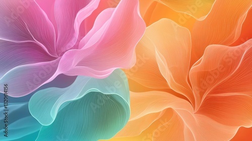 Floral illustration abstract background idea. Vibrant abstract flowers showcasing soft colors and delicate textures.