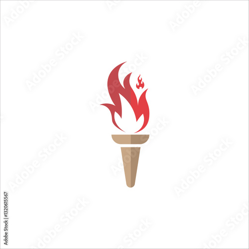  single icon vector fire torch illustration