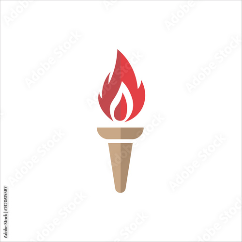  single icon vector fire torch illustration