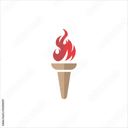  single icon vector fire torch illustration