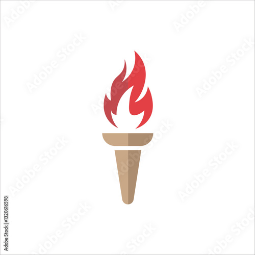  single icon vector fire torch illustration