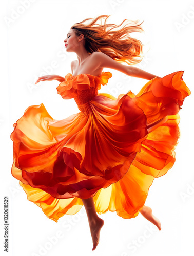 Dancing Girl in Orange