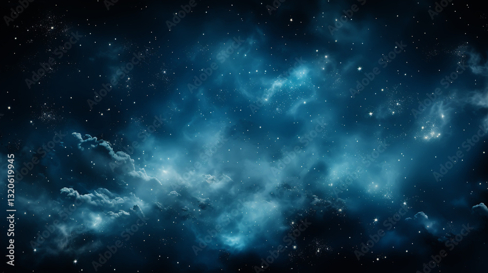 Fototapeta premium 3d illustration of galaxy and cosmos space in bright majestic stars.