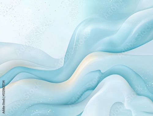 Abstract Blue Liquid Waves Flowing Design Soft Pastel Background