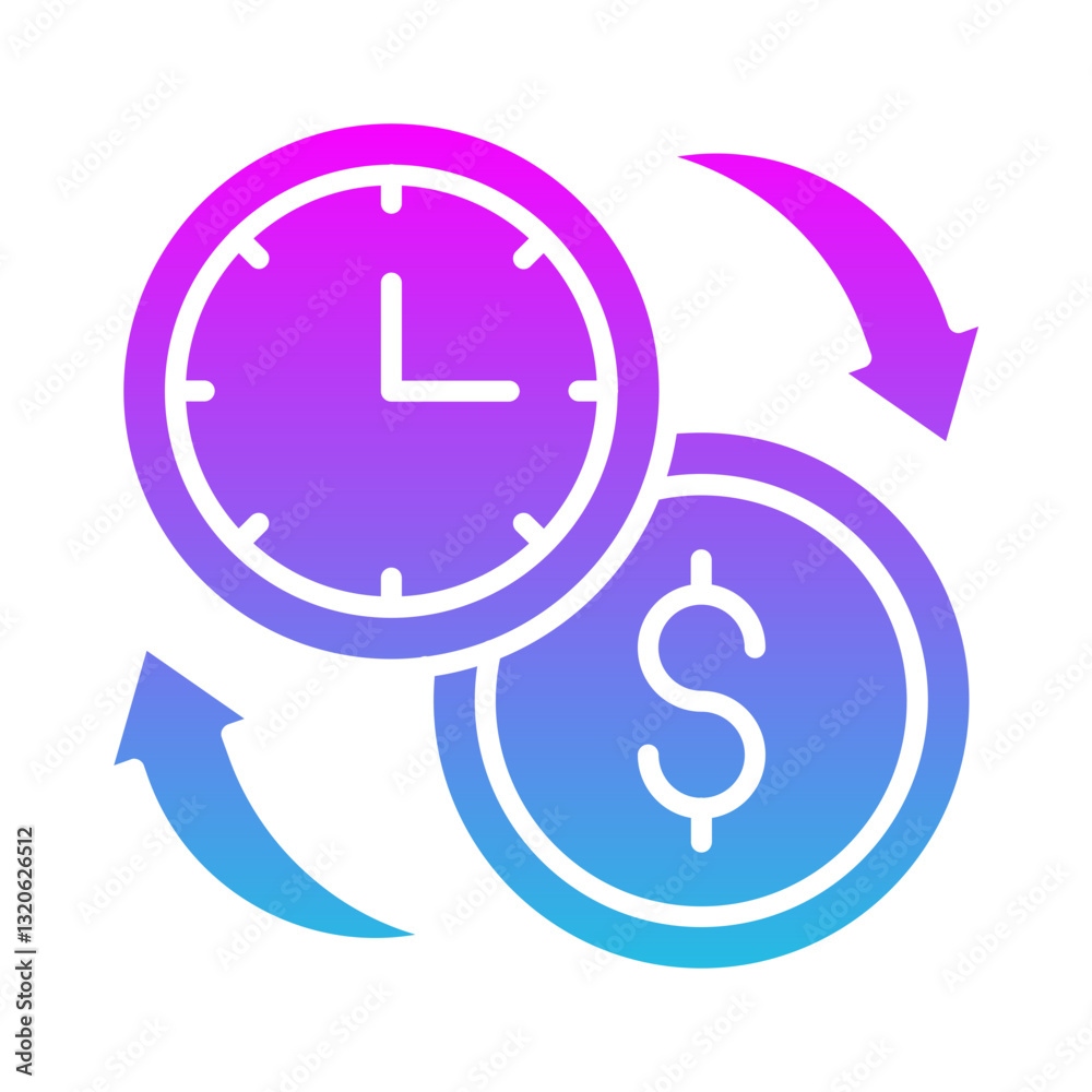 Time Is Money Icon Time Is Money Icon