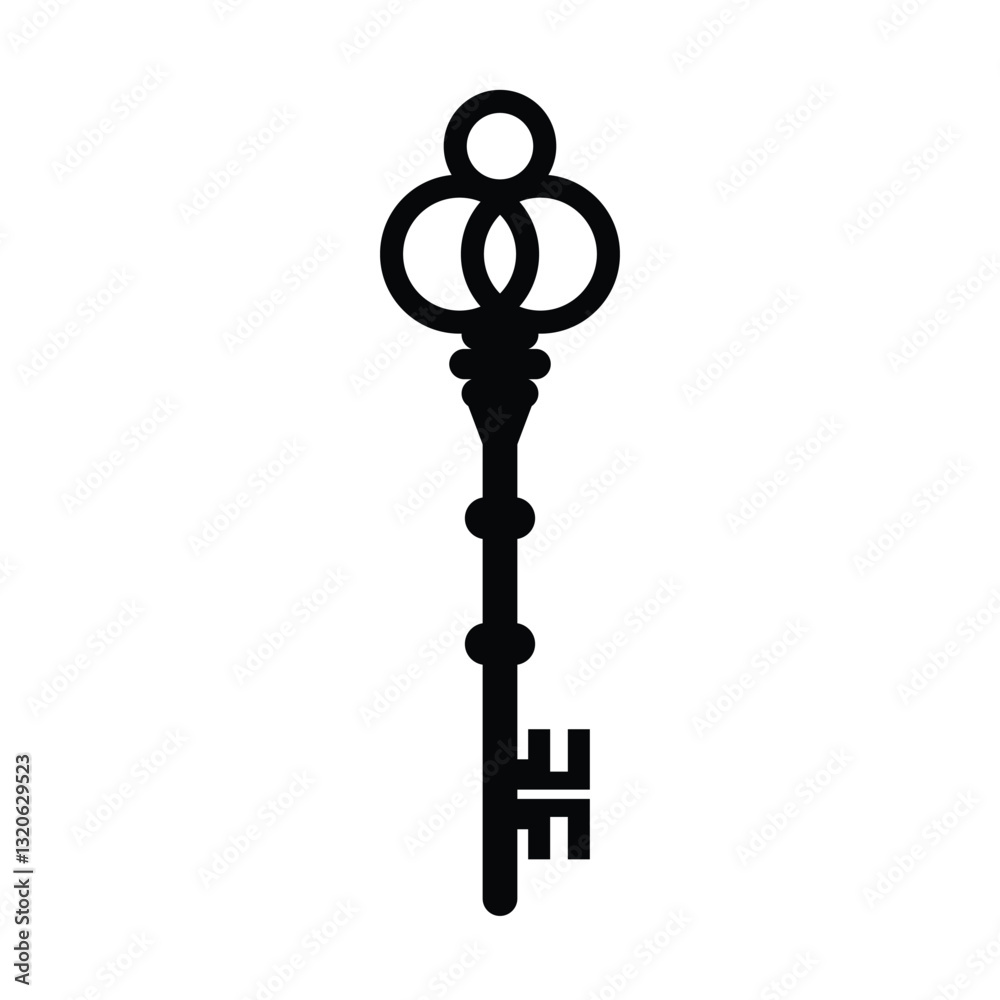 Obraz premium Antique Door Key Icon