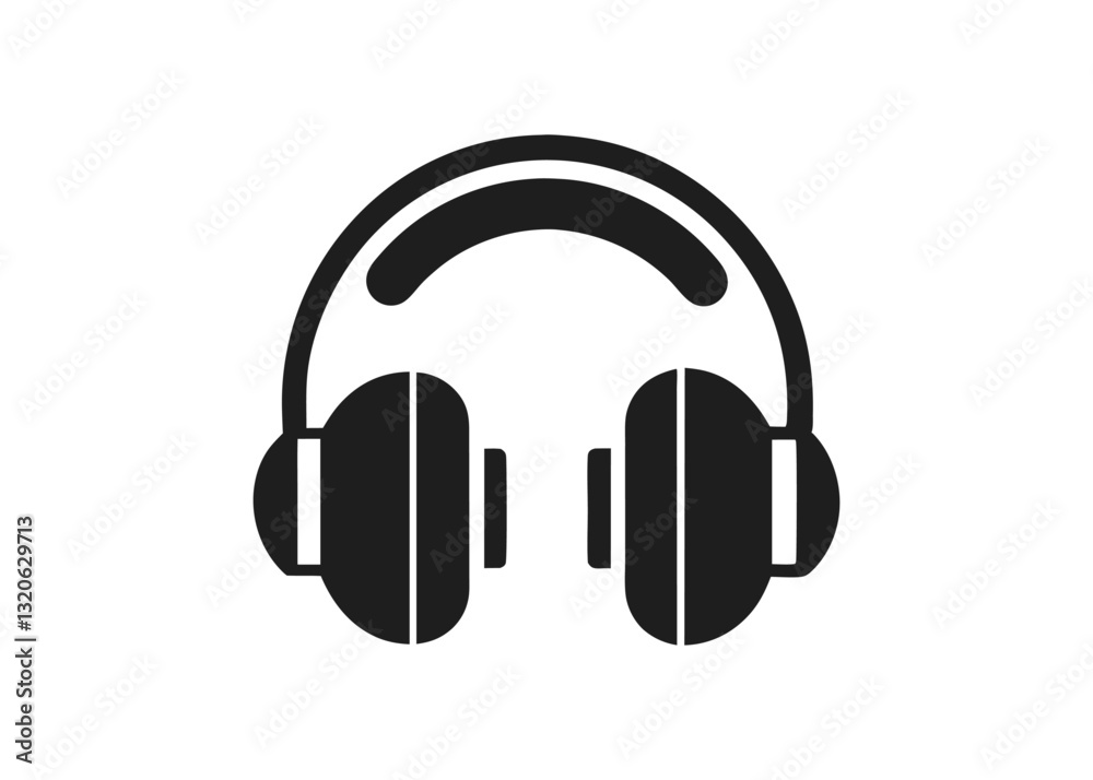 Headphone Icon Vector – Minimalist Audio and Music Symbol Illustration Headphone Icon Vector – Minimalist Audio and Music Symbol Illustration