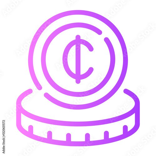 cent Line Gradient Icon
