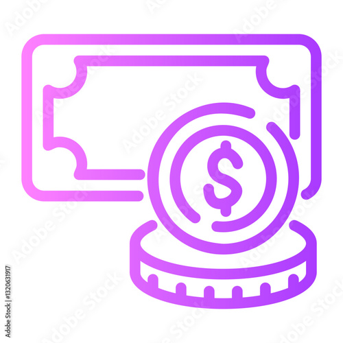 yen Line Gradient Icon