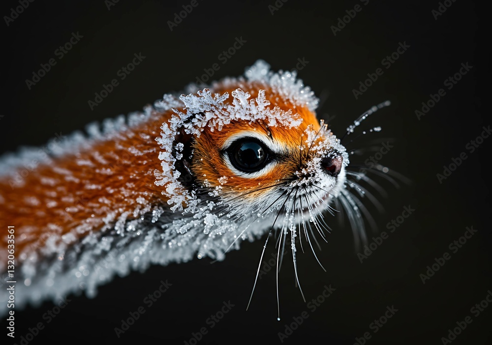 Fototapeta premium Frozen Squirrel with Frost