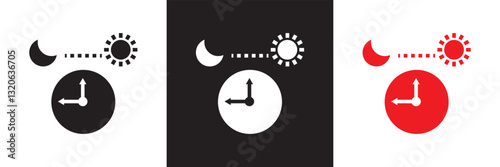 Circadian rhythms icon. Vector illustration. isolated on white and black background. EPS 10