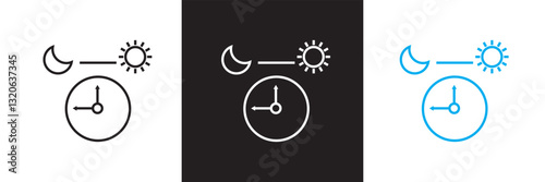 Circadian rhythms icon. Vector illustration. isolated on white and black background. EPS 10