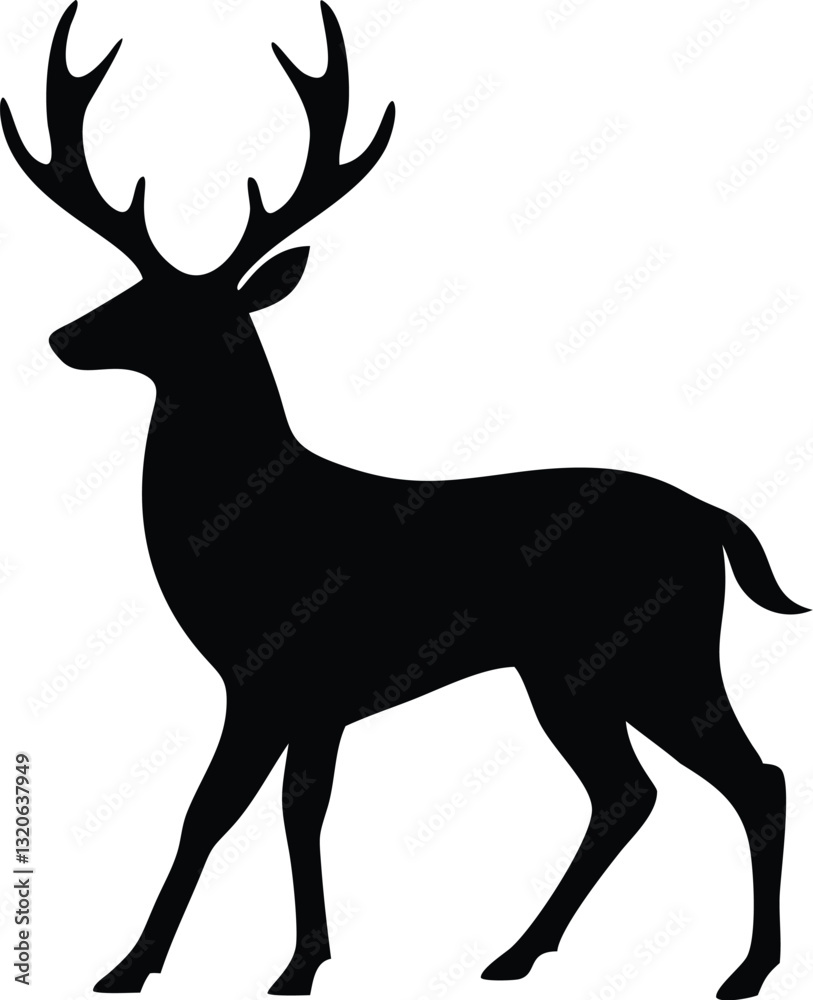 Obraz premium deer silhouette vector