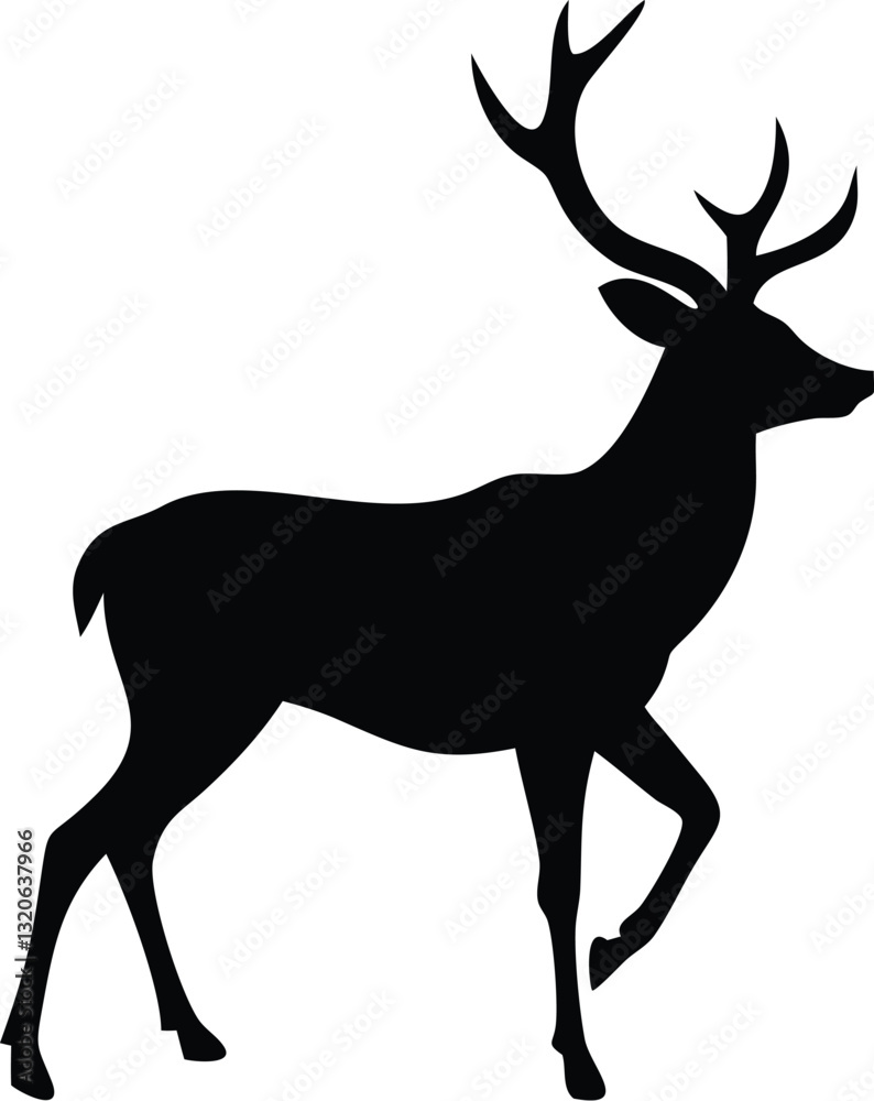 Obraz premium deer silhouette vector