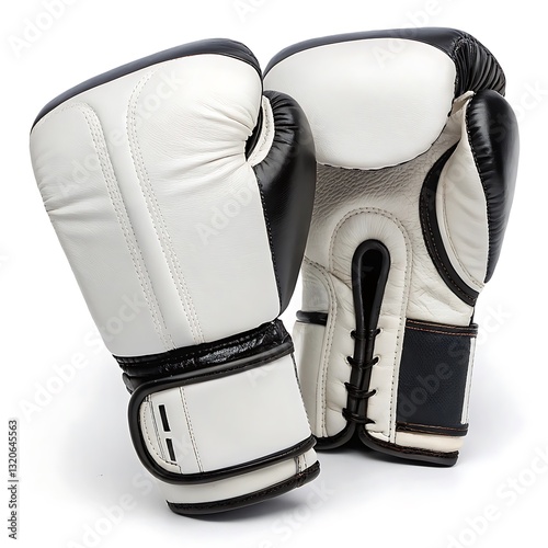 Two boxing gloves with a black and white design