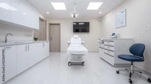 Modern Medical Interior with Comfortable Treatment Room and Advanced Healthcare Equipment for Effective Patient Care