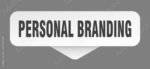 personal branding sticker. personal branding sign isolated on gray background