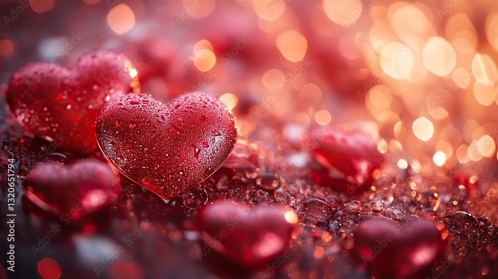 Falling glossy red hearts create a romantic atmosphere perfect for Valentine's Day, Women's Day, or any spring celebration of love. Falling glossy red hearts create a romantic atmosphere perfect for Valentine's Day, Women's Day, or any spring celebration of love.