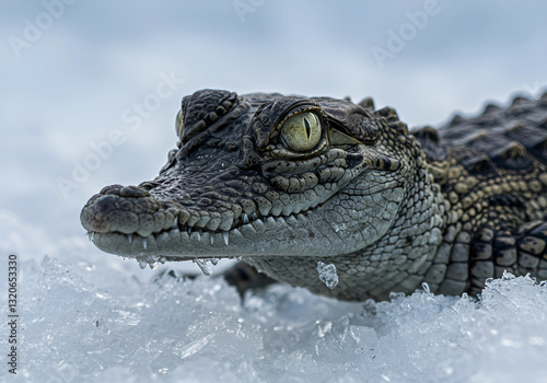 Crocodile scale detail face