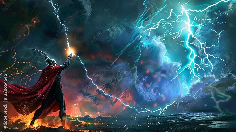 Epischer Magier entfesselt Blitzsturm