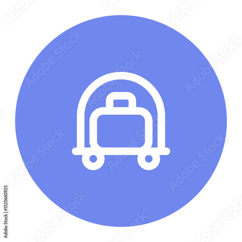 baggage cart icon for illustration