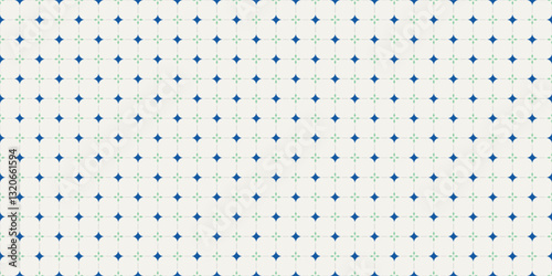 Leaf and floral pavement patterns. Seamless nostalgic Nanyang style backdrop texture in vector. Minimalist print and digital wallpaper resource. Blue green cream
