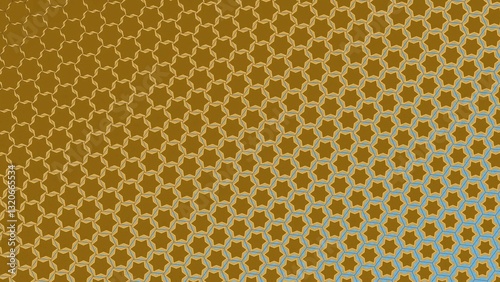 Yellow color hexagonal shape modern geometrical background 4K