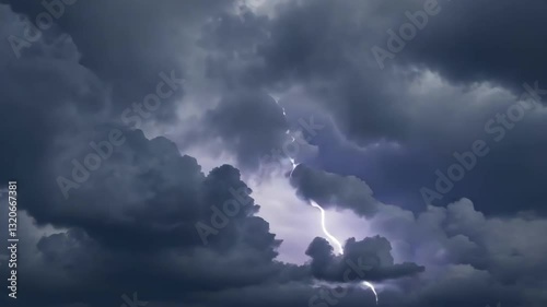 Moody Clouds Over Tropical Horizon: Timelapse of Dark Stormy Sky Before the Rain