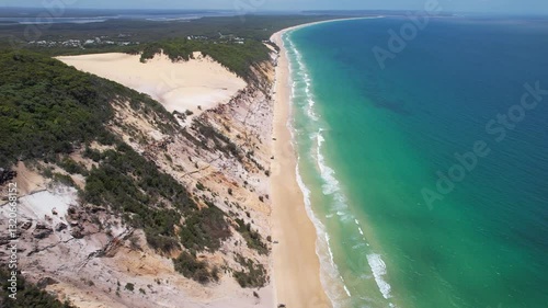 Wallpaper Mural Flying Over the Stunning Coastline of Rainbow Beach Huge Dunes Torontodigital.ca
