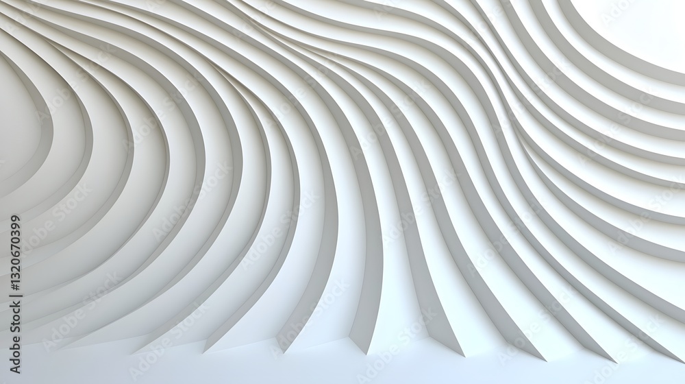Abstract White Wavy Lines Background 3D Texture Abstract White Wavy Lines Background 3D Texture