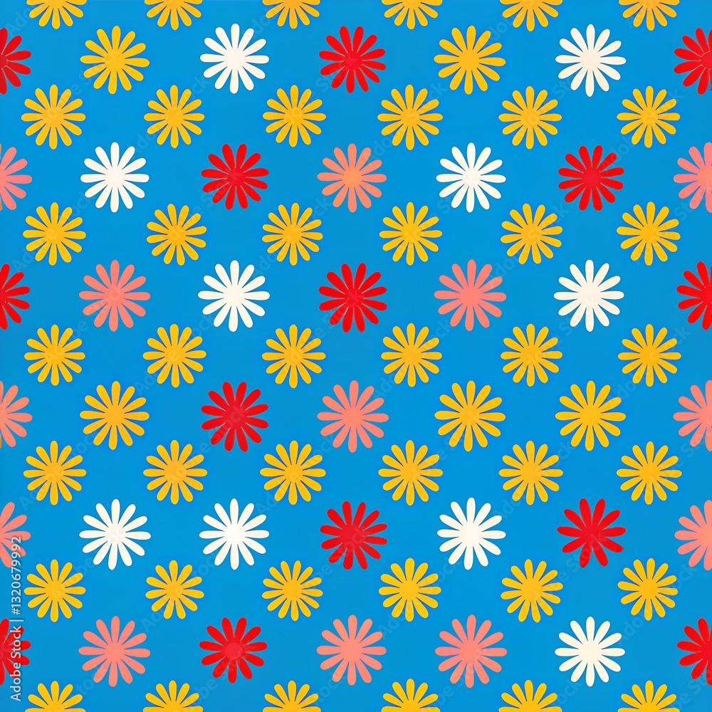 a vibrant and colorful pattern of various flowers a vibrant and colorful pattern of various flowers