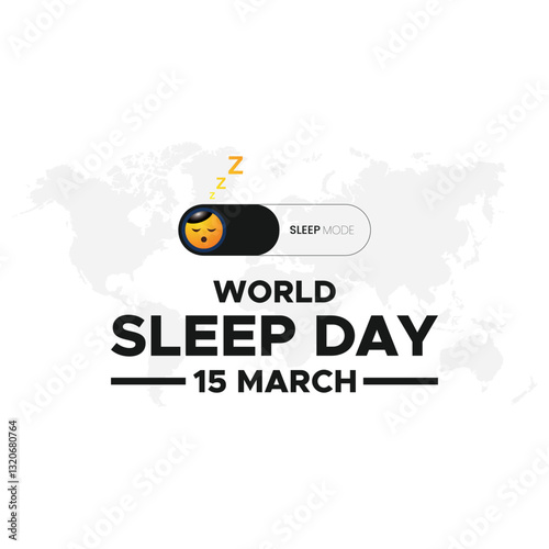 World Sleep Day, World Sleep day is observed every year in March, intended to be a celebration of sleep and a call to action on important issues related to sleep. Vector illustration